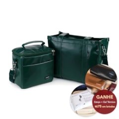 Kit Bolsa Tote Midi com Alça + Térmica Move Média Verde Oliva