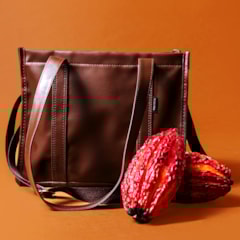 Kit Bolsa Tote Midi com Alça + Térmica Move Mini Marrom Cacau