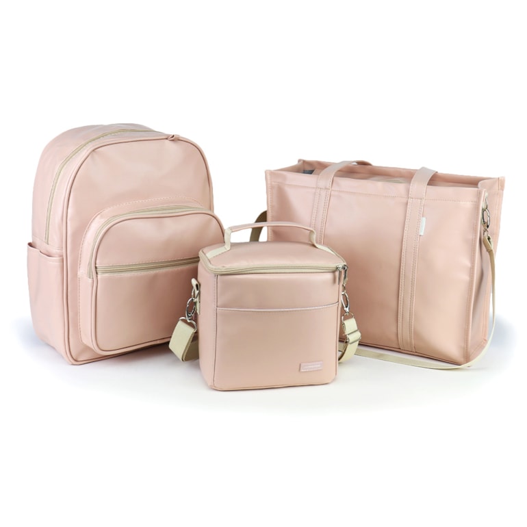 Kit Bolsa Tote Pro com Alça + Mochila Essential + Térmica Move Média Nude