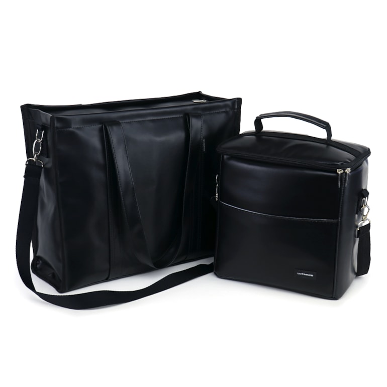 Kit Bolsa Tote Pro com Alça + Térmica Move Grande Preta