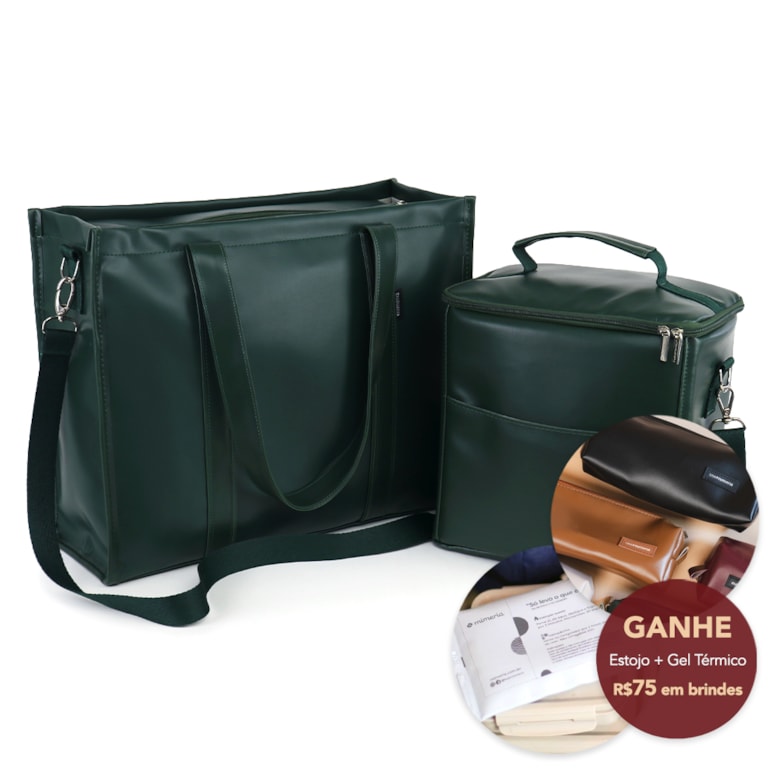 Kit Bolsa Tote Pro com Alça + Térmica Move Grande Verde Oliva