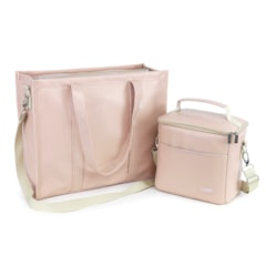 Kit Bolsa Tote Pro com Alça + Térmica Move Média Nude