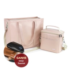 Kit Bolsa Tote Pro com Alça + Térmica Move Média Nude