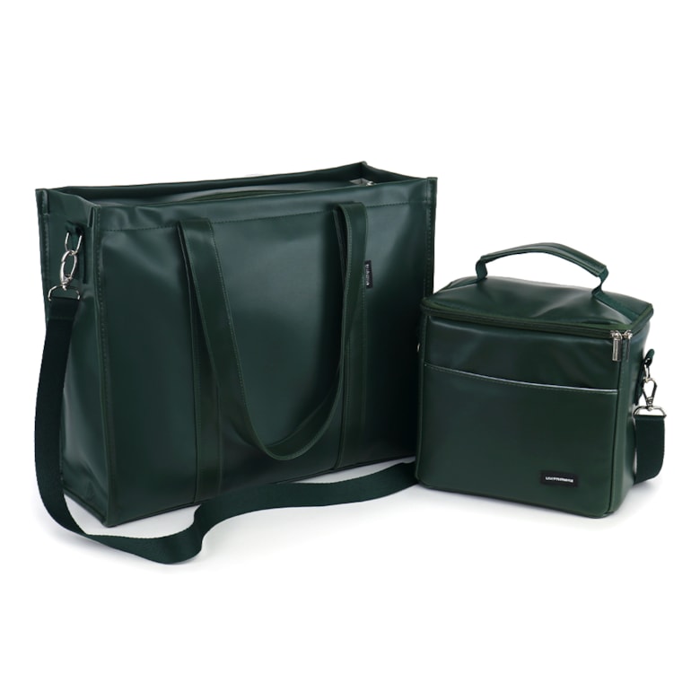 Kit Bolsa Tote Pro com Alça + Térmica Move Média Verde Oliva