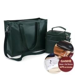 Kit Bolsa Tote Pro com Alça + Térmica Move Média Verde Oliva