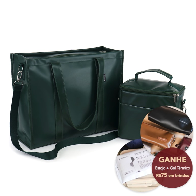 Kit Bolsa Tote Pro com Alça + Térmica Move Média Verde Oliva