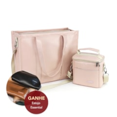 Kit Bolsa Tote Pro com Alça + Térmica Move Mini Nude
