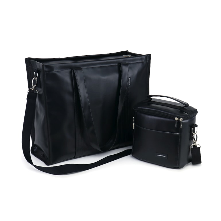 Kit Bolsa Tote Pro com Alça + Térmica Move Mini Preta