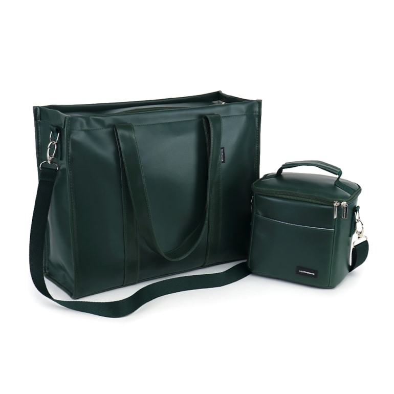 Kit Bolsa Tote Pro com Alça + Térmica Move Mini Verde Oliva