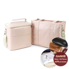 Kit Bolsa Tote Pro Midi com Alça + Térmica Move Grande Nude