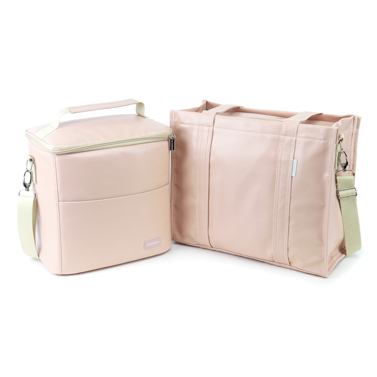 Kit Bolsa Tote Pro Midi com Alça + Térmica Move Grande Nude