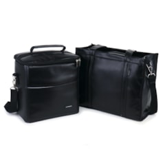 Kit Bolsa Tote Pro Midi com Alça + Térmica Move Grande Preta
