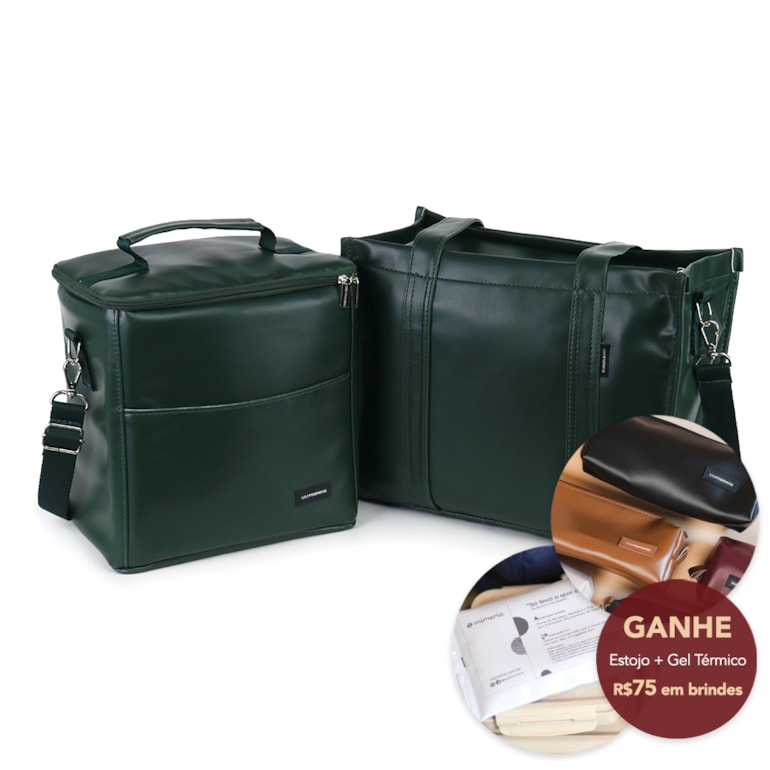 Kit Bolsa Tote Pro Midi com Alça + Térmica Move Grande Verde Oliva