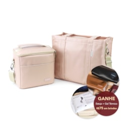 Kit Bolsa Tote Pro Midi com Alça + Térmica Move Média Nude