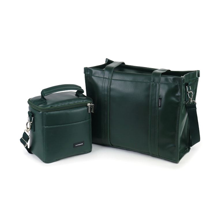 Kit Bolsa Tote Pro Midi com Alça + Térmica Move Mini Verde Oliva