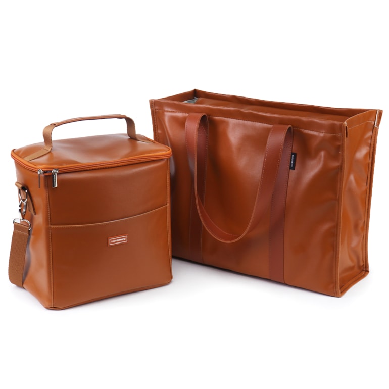 Kit Bolsa Tote + Térmica Move Grande Caramelo