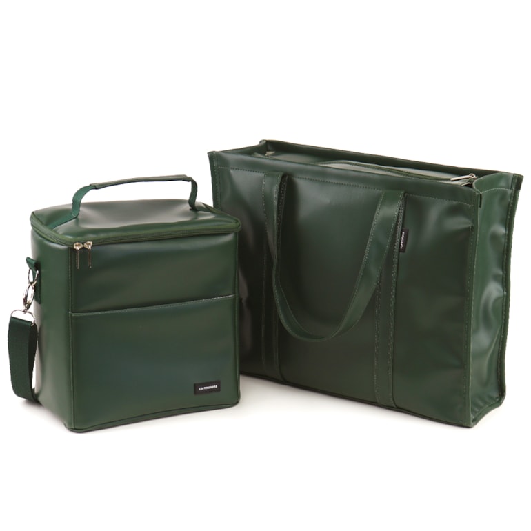 Kit Bolsa Tote + Térmica Move Grande Verde Oliva