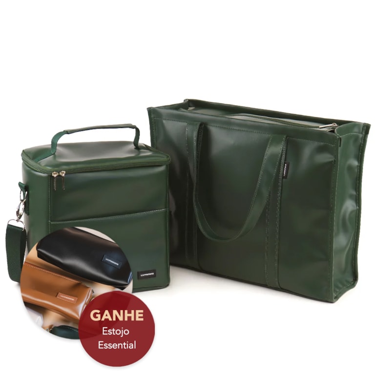 Kit Bolsa Tote + Térmica Move Grande Verde Oliva