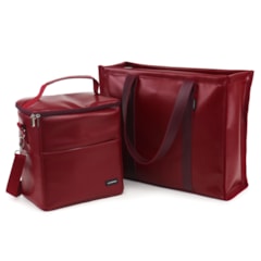 Kit Bolsa Tote + Térmica Move Grande Vermelho Cereja