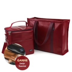 Kit Bolsa Tote + Térmica Move Grande Vermelho Cereja