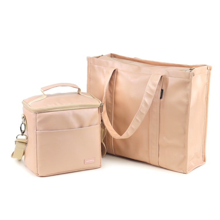 Kit Bolsa Tote + Térmica Move Média Nude