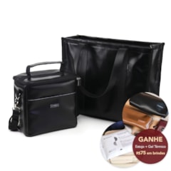 Kit Bolsa Tote + Térmica Move Média Preta