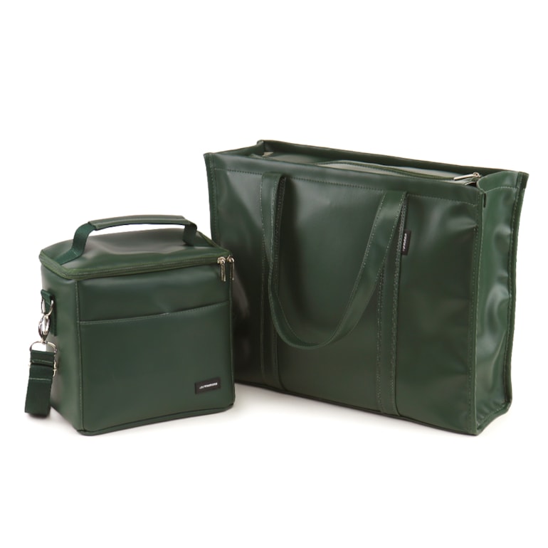 Kit Bolsa Tote + Térmica Move Média Verde Oliva