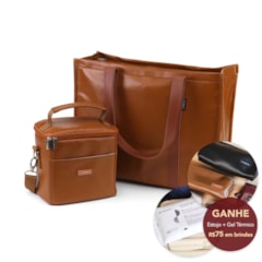 Kit Bolsa Tote + Térmica Move Mini Caramelo