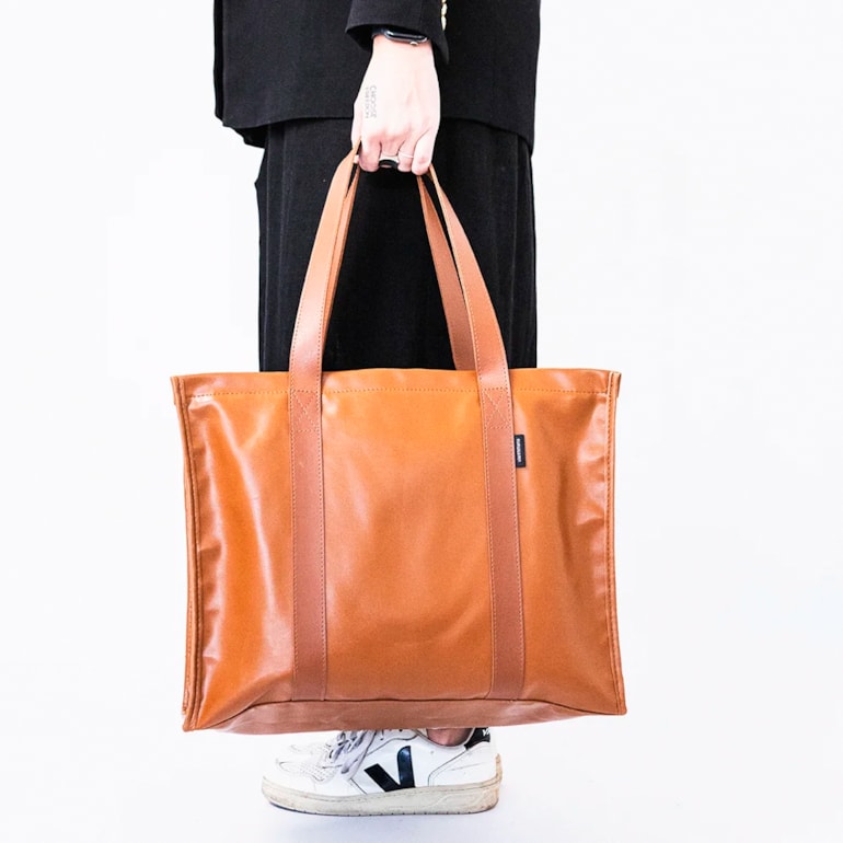 Kit Bolsa Tote + Térmica Move Mini Caramelo