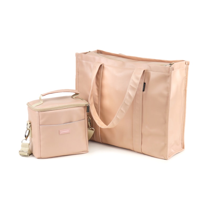 Kit Bolsa Tote + Térmica Move Mini Nude