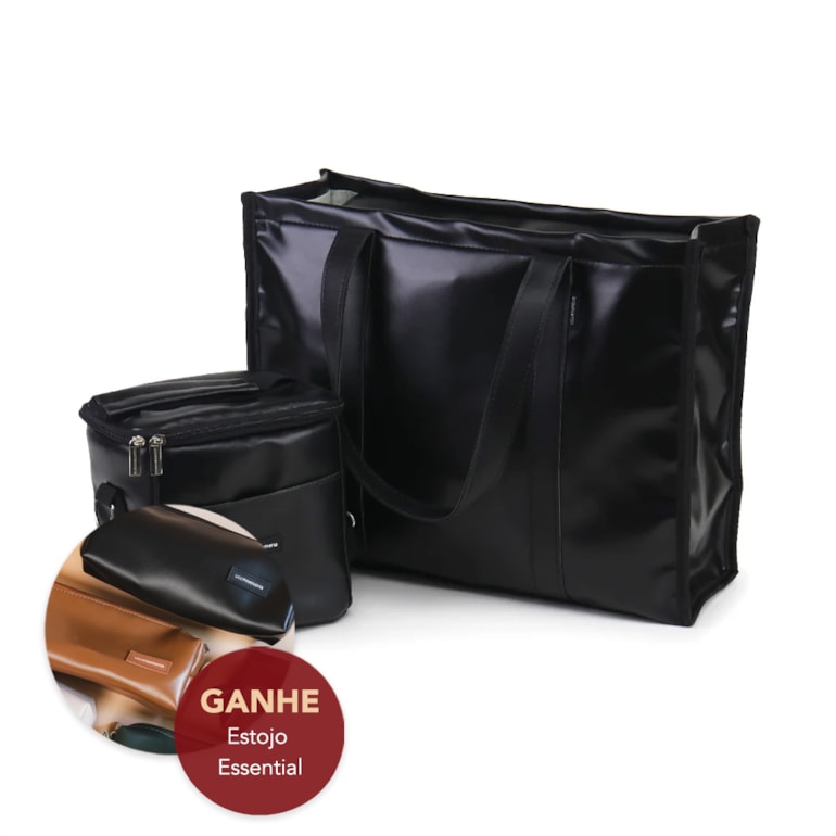 Kit Bolsa Tote + Térmica Move Mini Preta