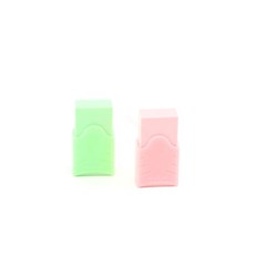 Kit Borracha TPR Pastel com 2 Unidades Verde e Rosa Pastel