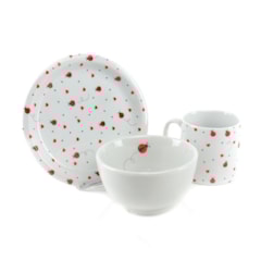 Kit Café da Manhã de Porcelana Joaninha