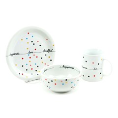 Kit Café da Manhã de Porcelana Mini Dots