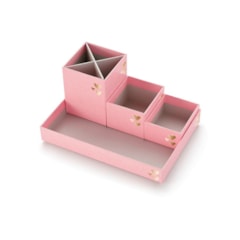 Kit Caixas Organizadoras Pink Stone Geométrico
