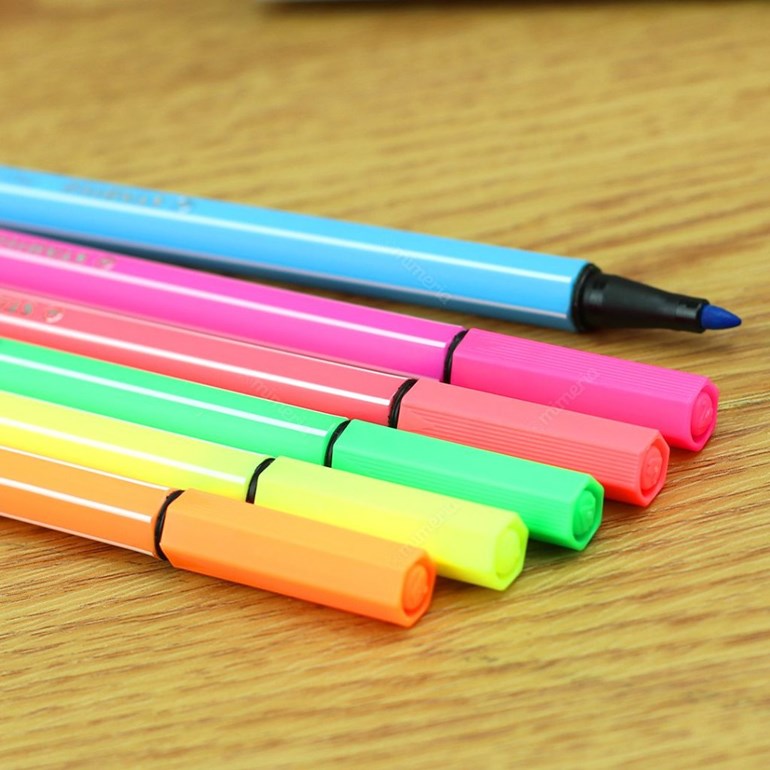 Kit Canetas Stabilo Pen 68 Neon com 6 Cores