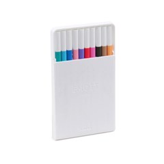 Kit Canetas Uniball Emott Extra Fina Soft Pastel Colors com 10 Cores