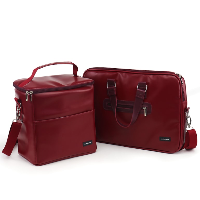 Kit Case para Notebook + Térmica Move Grande Vermelho Cereja