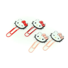 Kit Clips Hello Kitty 50 mm com 4 Unidades