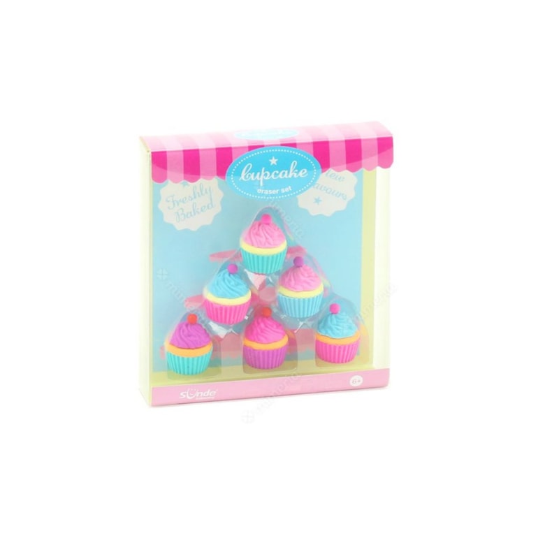 Kit com 6 Borrachas Cupcake