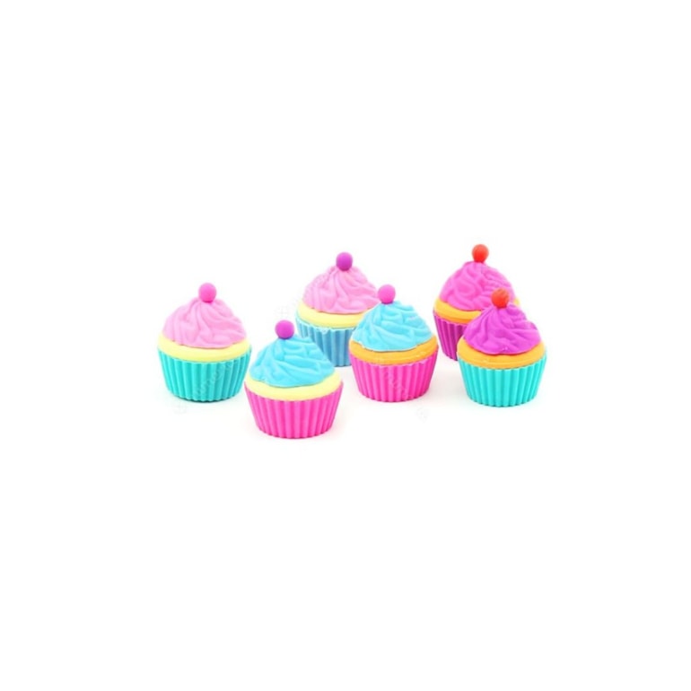 Kit com 6 Borrachas Cupcake