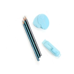 Kit Lápis, Borracha e Apontador Staedtler Azul