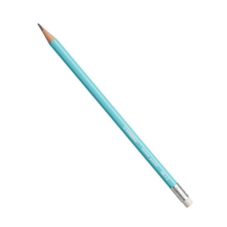Kit Lápis Stabilo HB Pastel com 3 Cores (Rosa, Azul e Amarelo)