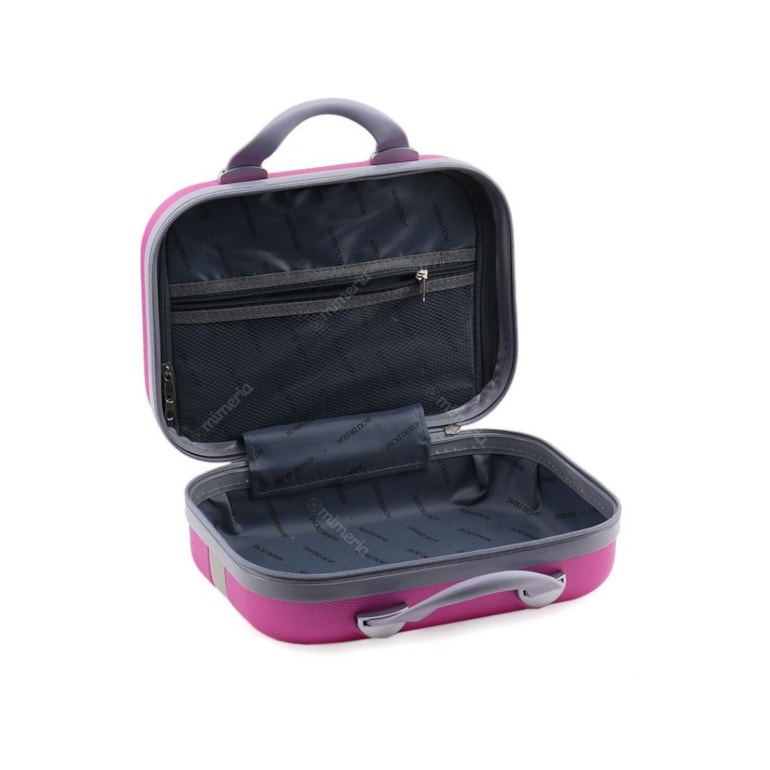 Kit Mala de Viagem com Rodinhas e Frasqueira Love Pink