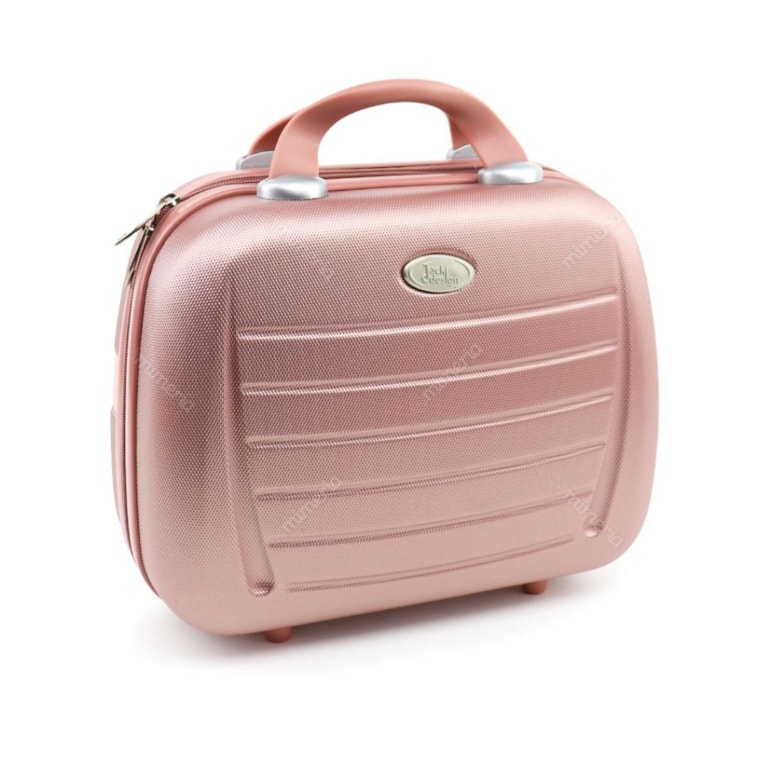 Kit Mala de Viagem com Rodinhas e Frasqueira Select Rose Gold