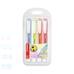Kit Marca Texto Stabilo Swing Cool Tons Pastéis com 4 Cores