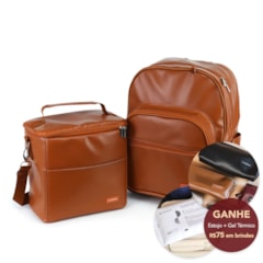 Kit Mochila Essential + Térmica Move Grande Caramelo