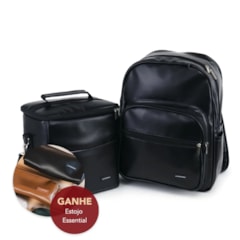 Kit Mochila Essential + Térmica Move Grande Preta
