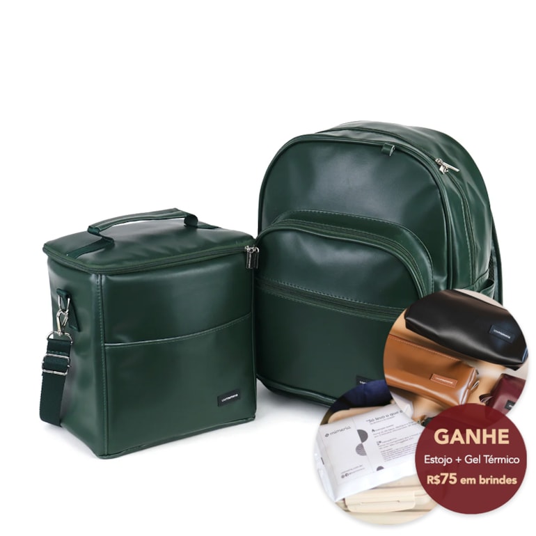 Kit Mochila Essential + Térmica Move Grande Verde Oliva