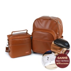 Kit Mochila Essential + Térmica Move Média Caramelo